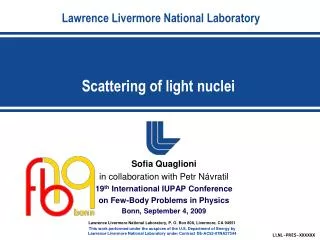 Scattering of light nuclei