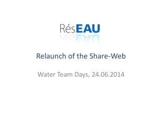 Relaunch of the Share-Web