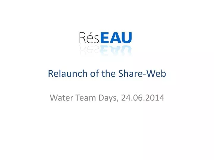relaunch of the share web