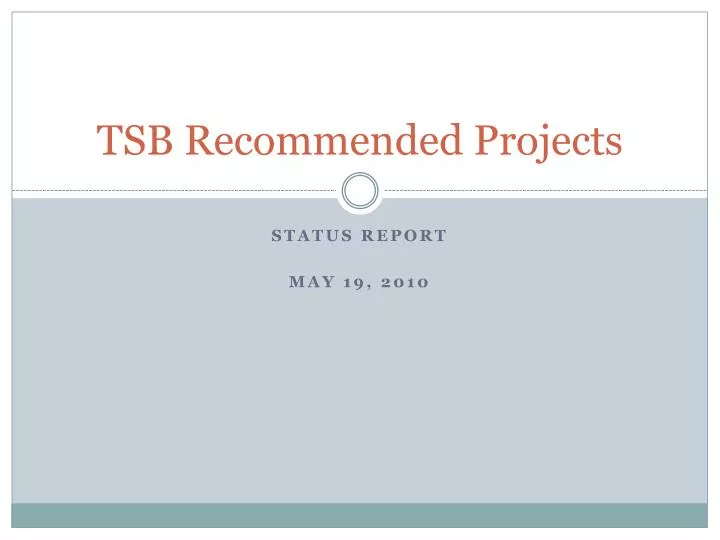 tsb recommended projects