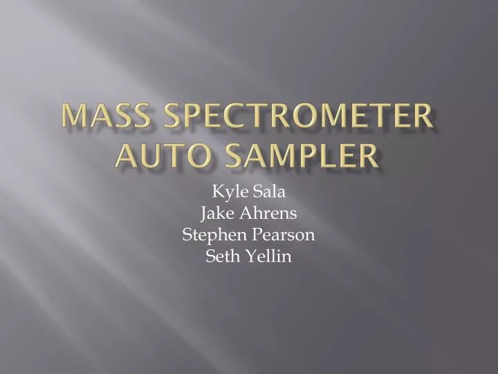 mass spectrometer auto sampler