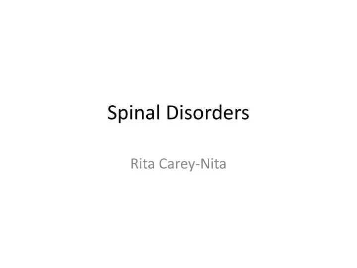 spinal disorders