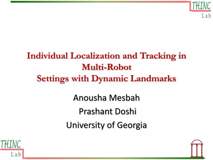 individual localization and tracking in multi robot settings with dynamic landmarks