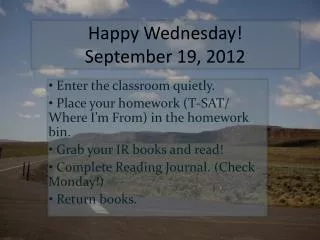 Happy Wednesday! September 19, 2012
