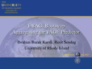 T-BAG: Bootstrap Aggregating the TAGE Predictor