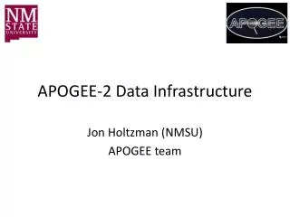 APOGEE-2 Data Infrastructure