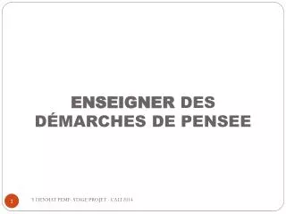 enseigner des d marches de pensee
