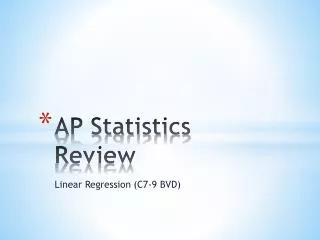 AP Statistics Review