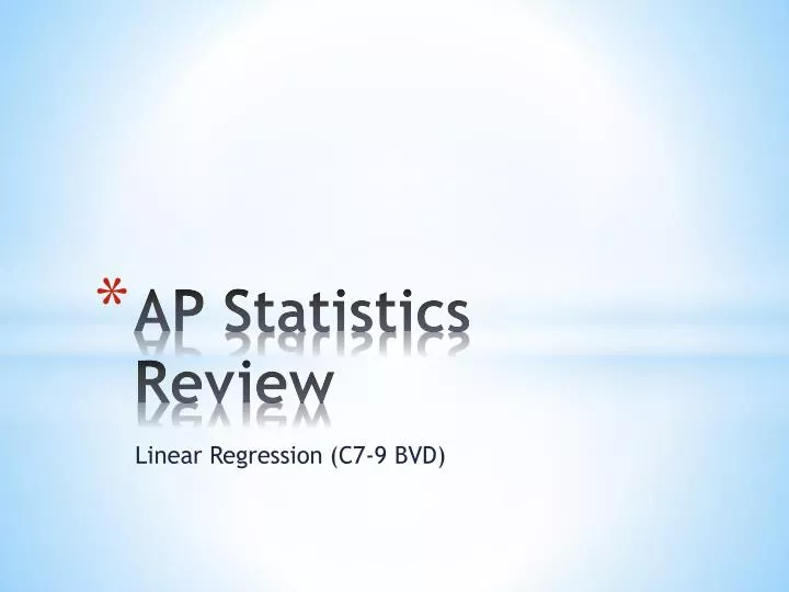 ap statistics review