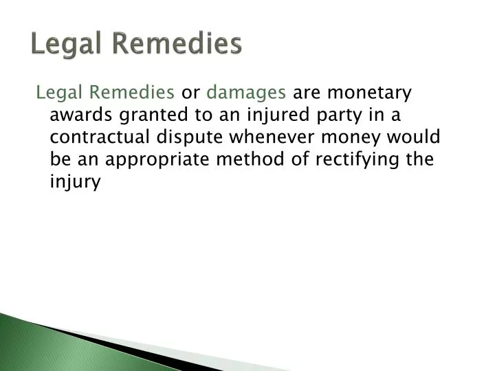 legal remedies