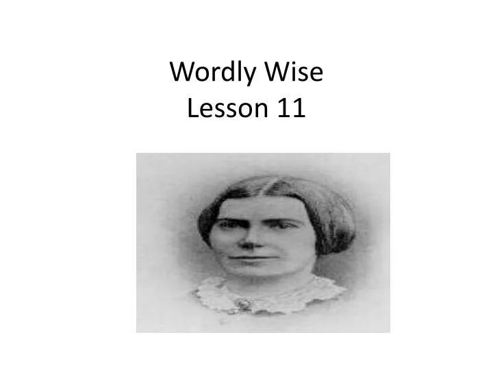 wordly wise lesson 11