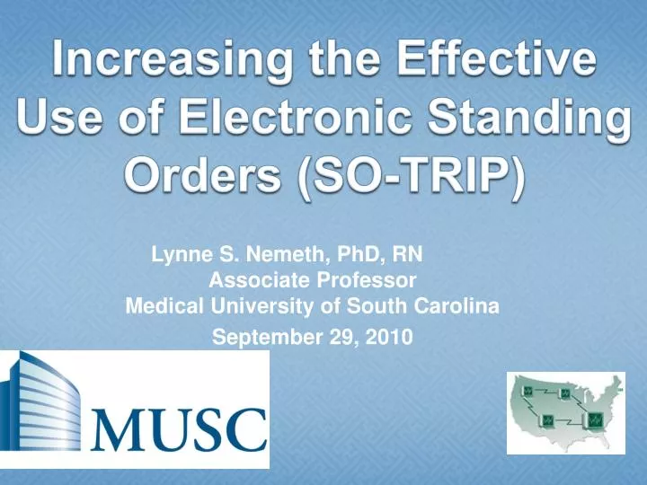 increasing the effective use of electronic standing orders so trip