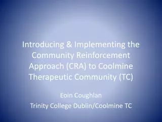 Eoin Coughlan Trinity College Dublin/ Coolmine TC