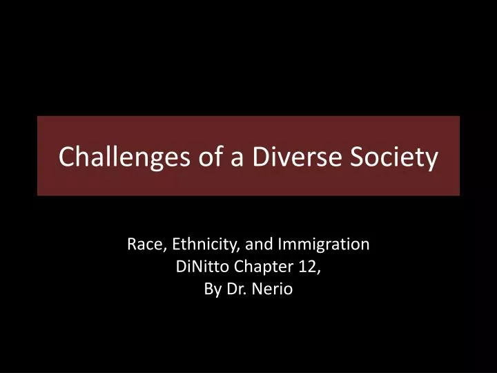 challenges of a diverse society