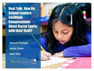 Real Talk: How Do School Leaders Facilitate Conversations About Racial Equity with their Staff?