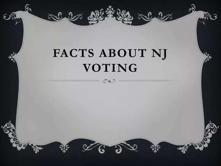 facts about nj voting