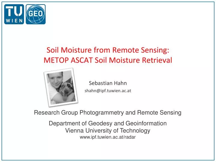 soil moisture from remote sensing metop ascat soil moisture retrieval