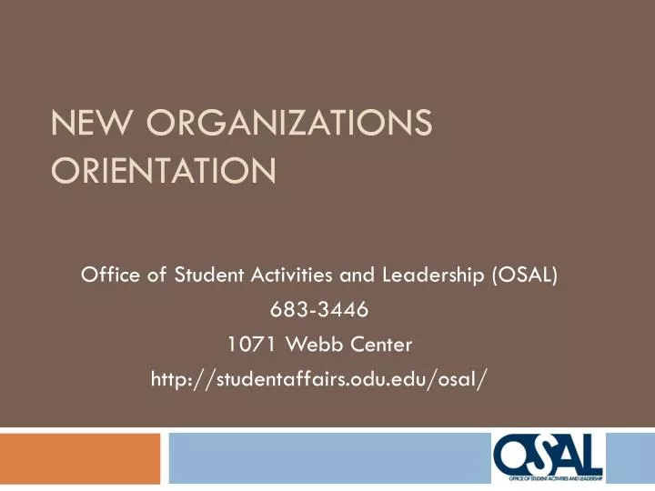 new organizations orientation
