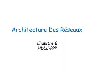 architecture des r seaux
