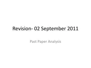 Revision- 02 September 2011