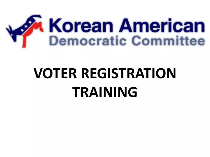 voter registration training
