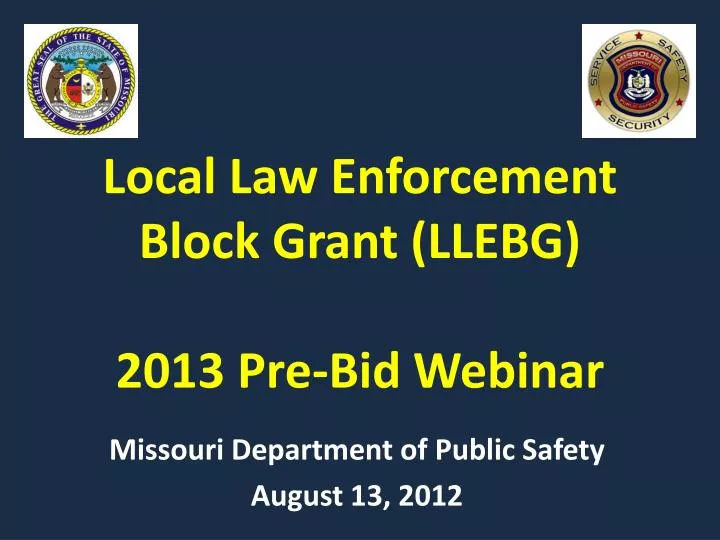 local law enforcement block grant llebg 2013 pre bid webinar