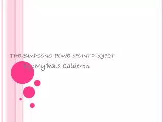 The Simpsons PowerPoint project