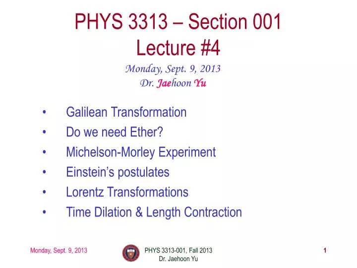 phys 3313 section 001 lecture 4