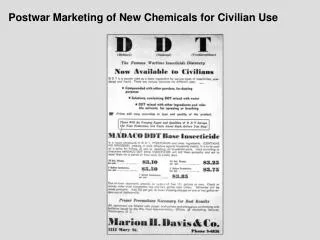 Postwar Marketing of New Chemicals for Civilian Use