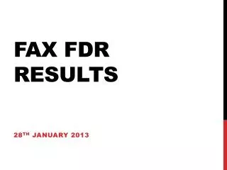 FAX FDR results