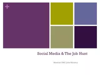 Social Media &amp; The Job Hunt