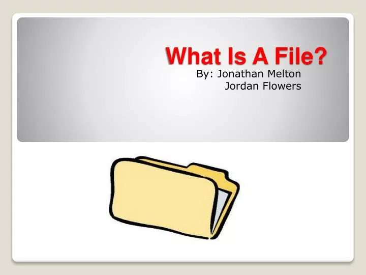 what is a file