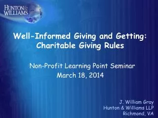 Well-Informed Giving and Getting: Charitable Giving Rules