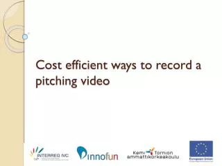 Cost efficient ways to record a pitching video