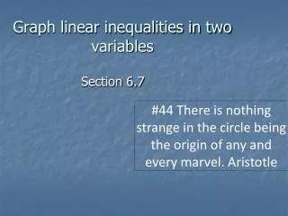 Graph linear inequalities in two variables