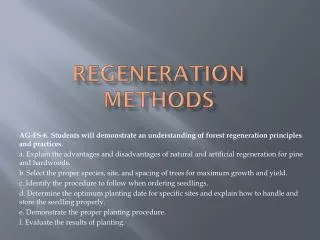 Regeneration Methods