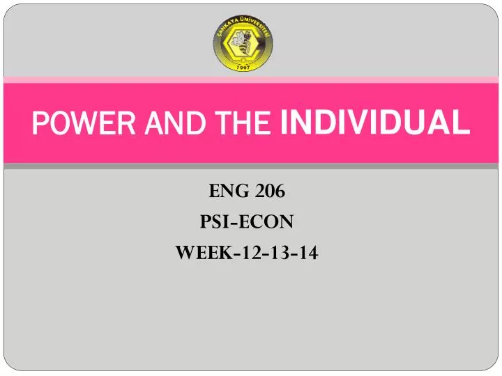 power and the individual
