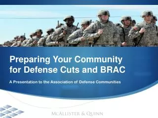 Preparing Your Community for Defense Cuts and BRAC