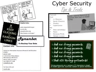 Cyber Security Tips &amp; Tricks