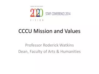 CCCU Mission and Values