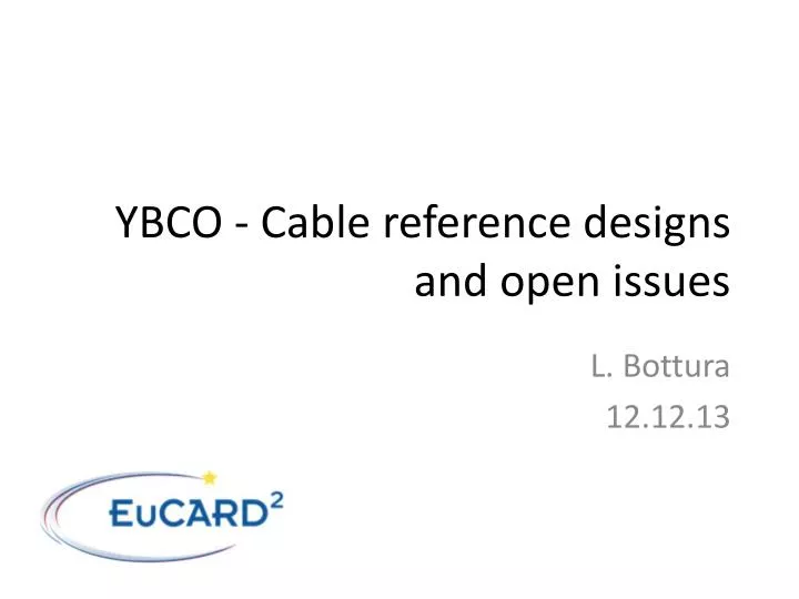 ybco cable reference designs and open issues