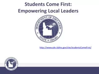 Students Come First: Empowering Local Leaders