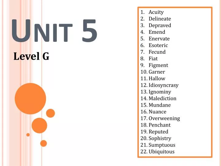 unit 5