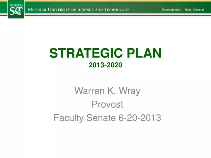 strategic plan 2013 2020