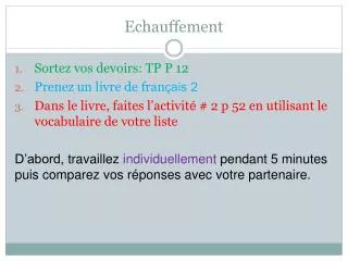 echauffement
