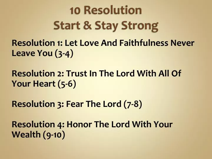 10 resolution start stay strong