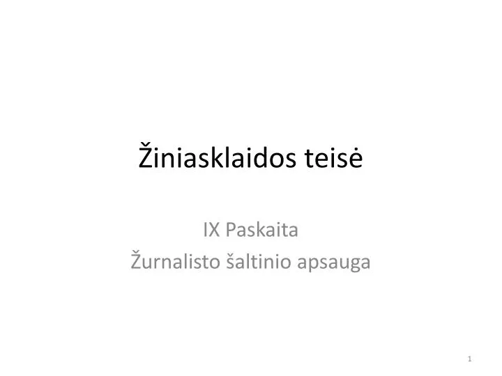 iniasklaidos teis