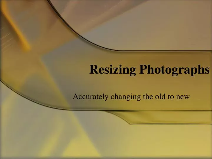 resizing photographs