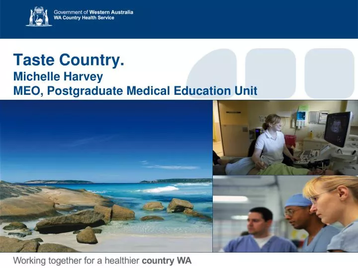 taste country michelle harvey meo postgraduate medical education unit