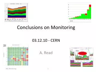 Conclusions on Monitoring 03 .12.10 - CERN A. Read